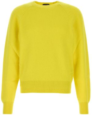 Tom Ford Maglione in cashmere giallo
