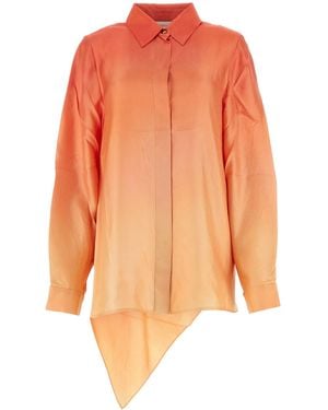 Zimmermann Camicia Tranquillity in seta bicolor - Arancione