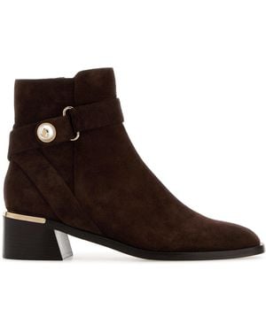 Jimmy Choo Brown Suede Noor 45 Ankle Boots