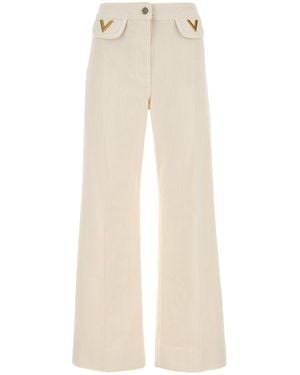 Valentino Garavani Jeans in denim avorio - Bianco