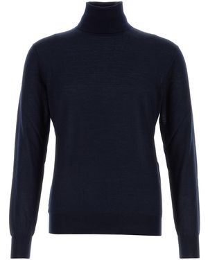 Saint Laurent Maglione in misto cashmere blu navy
