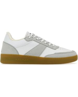 A.P.C. Sneakers Plain in similpelle bicolor - Bianco