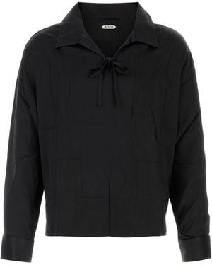 Bode Satin Maze Shirt - Black