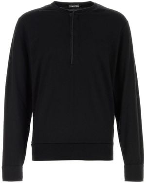 Tom Ford Maglione in misto lana nera - Nero