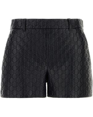 Gucci Shorts in pelle nera - Nero