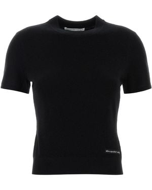 T By Alexander Wang Black Wool Sweater