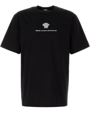 Versace Black Cotton T-shirt