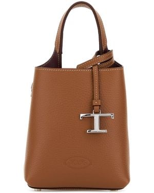 Tod's Camel Leather Micro Handbag - Brown