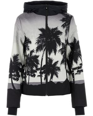 Palm Angels Printed Polyester Palm Ski Jacket - Black