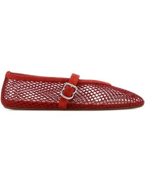 Alaïa Red Mesh Ballerinas