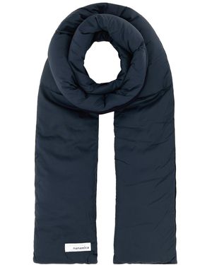 Nanamica Sciarpa reversibile in nylon blu navy