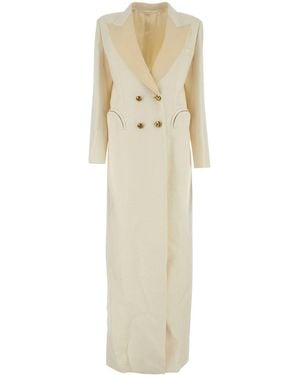BLAZE Ivory Viscose Blend Heart R Dress - White
