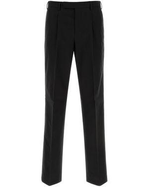 PT Torino Black Cotton Blend Edge Pant