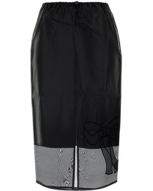 Cecilie Bahnsen Black Silk Blend Skirt