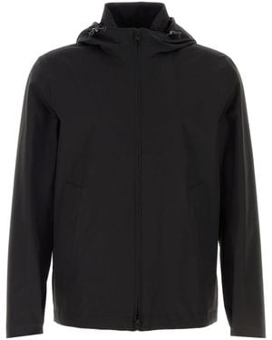 Woolrich Solid Hood Jacket - Black