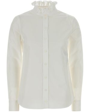 McQueen Camicia in popeline bianco