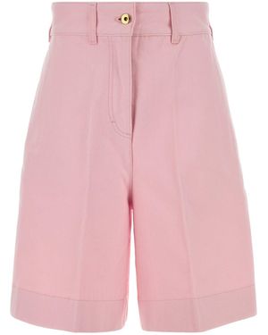 Patou Pink Cotton Bermuda Shorts