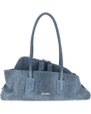 The Attico Denim Small La Passeggiata Shoulder Bag - Blue