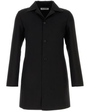 Jil Sander Wool Blend Coat - Black