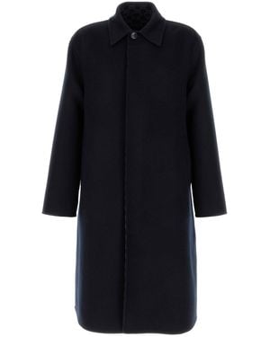 Gucci Cappotto in misto lana blu navy - Nero