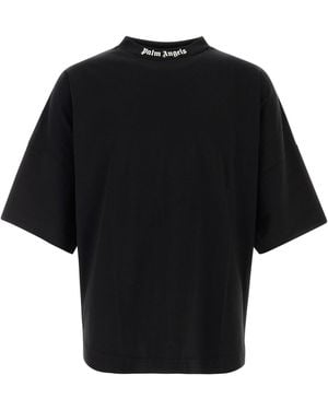 Palm Angels Black Cotton Oversize T-shirt