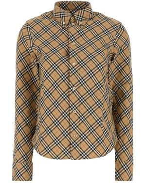 Burberry Traditional Check Organic Cotton T-Shirt - Natural