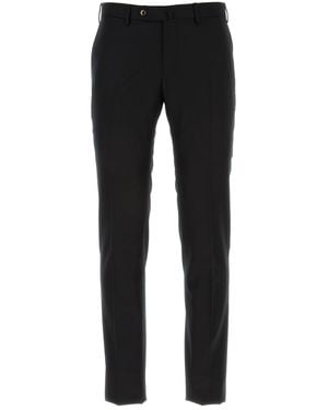 PT Torino Black Stretch Wool Pant