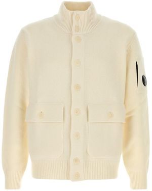 C.P. Company Cardigan in misto lana bianca - Neutro
