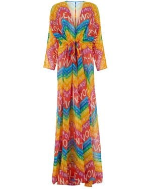 Valentino Garavani Printed Muslin Escape Beach Robe - White