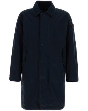 Stone Island Midnight Polyester Blend Trench Coat - Blue