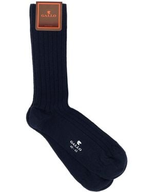 Gallo Navy Blue Stretch Wool Blend Socks
