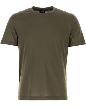 Brioni Army Silk Blend T-Shirt - Green