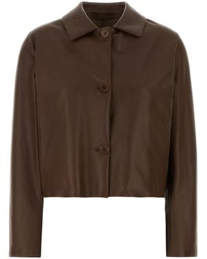 SANTORO Brown Leather Jacket