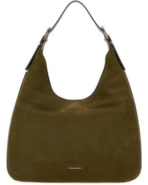 MICHAEL Michael Kors Borsa shopping Nolita grande in nabuk verde oliva