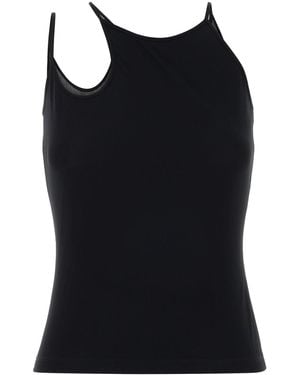 McQueen Black Mesh Tank Top