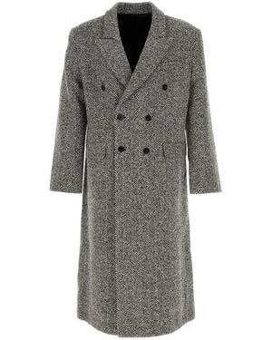 Ernest W. Baker Cappotto in lana ricamata - Grigio