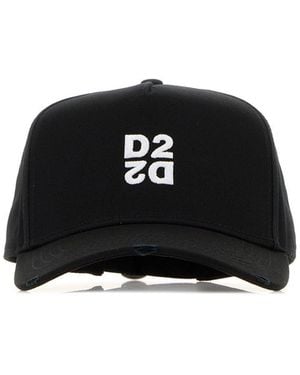 DSquared² Black Cotton Baseball Cap