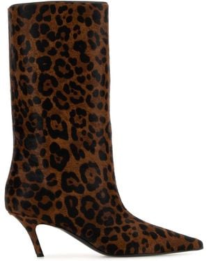 AMINA MUADDI Printed Calf Hair Fiona Boots - Brown