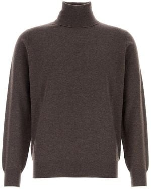 Brunello Cucinelli Brown Cashmere Jumper - Grey