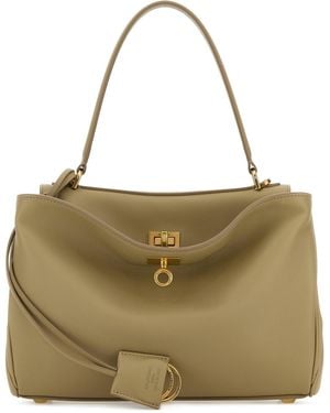 Balenciaga Sage Green Leather Small Rodeo Handbag - Metallic