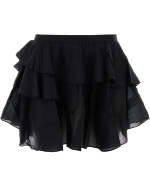 GIMAGUAS Black Cotton Joan Mini Skirt