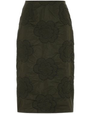 Cecilie Bahnsen Gonna Allegra in misto poliestere verde oliva