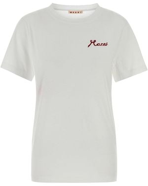 Marni White Cotton T-shirt