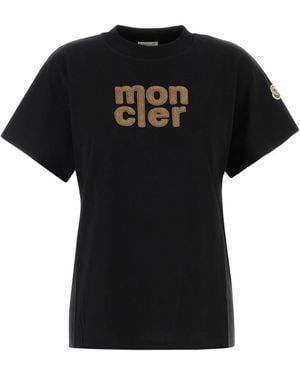 Moncler Black Cotton T-shirt