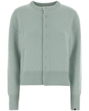 Extreme Cashmere Pastel Light Blue Cashmere N°435 Cardigan - Green