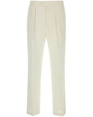 Pantamolle White Linen Pierino Pant