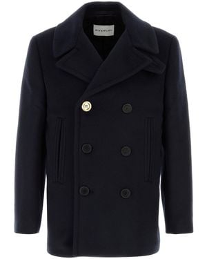 Givenchy Midnight Wool Coat - Blue
