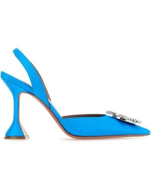 AMINA MUADDI Begum Sling Satin Azur Crysta - Blue
