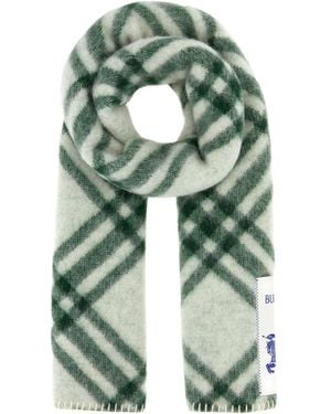 Burberry Sciarpa in lana ricamata - Verde