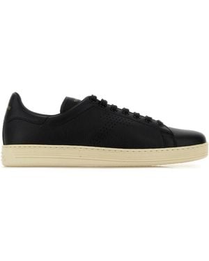 Tom Ford Black Leather Warwick Trainers